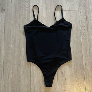 Parade Silky Mesh Spaghetti Strap Bodysuit- Eightball Black